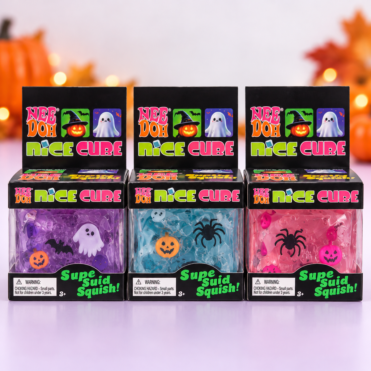 Nice Cube Halloween Squishy – Pumpkin & Ghost Designs