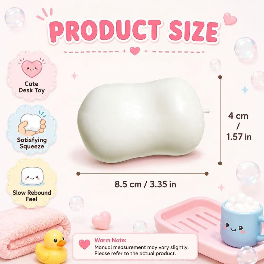 Soap Squish Toys, Crunchy Squish Stress Ball, Realistic Soaps Squishies Stress Relief Toys Soaps Block, Gift