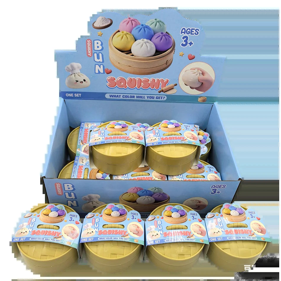 Colorful Flash Dumpling Squishes Stress Balls Reusable Low Rebound Decompression Toys Dough Ball Unique Home Decoration Gifts