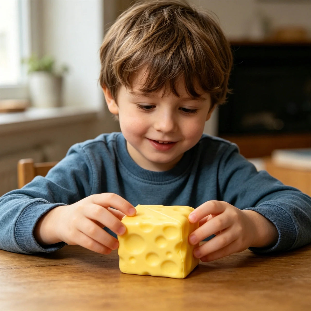 Clearance Cheese Squish Toys Cube Block, Squishies Fidget Toys for Kiddo Adults, Squeeze Stress Ball Toys for Stress Relief, Gift