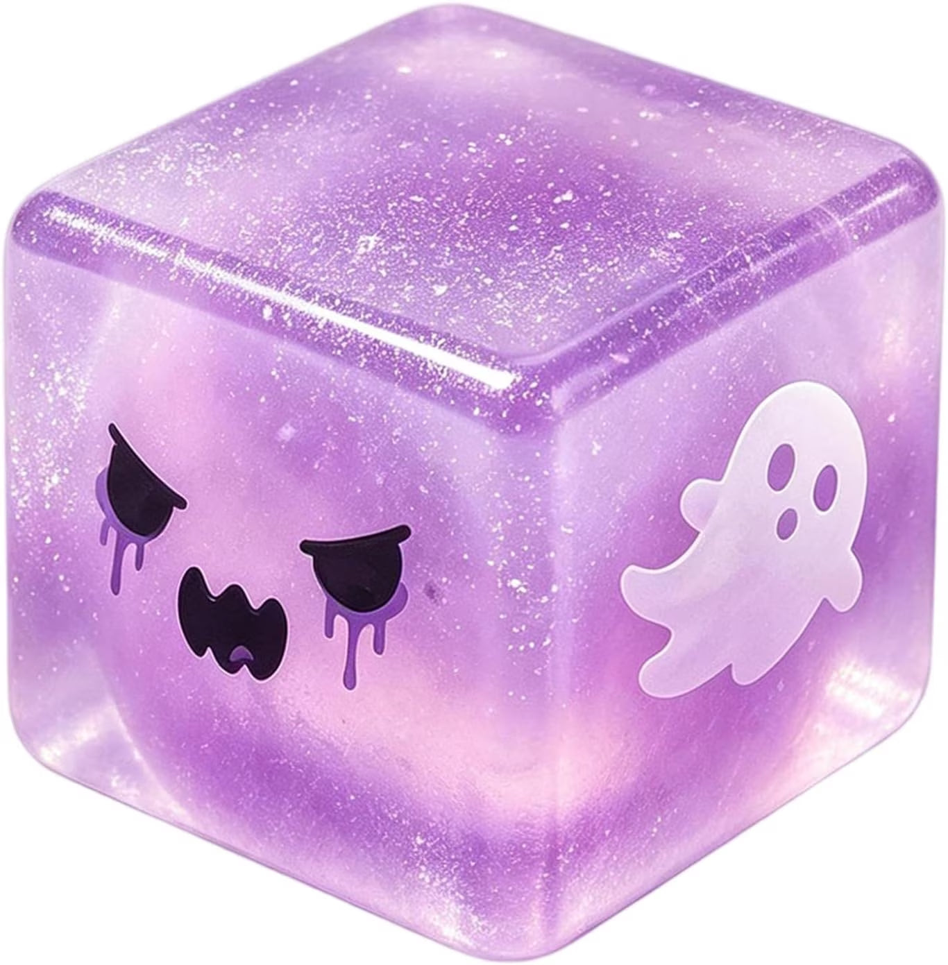 Clearance Halloween Cubes Squish Toys, Soft Gothic Stress Balls, Squeeze Squishies Toys Relief Fidget Gift for Kiddo Adults (Purple)