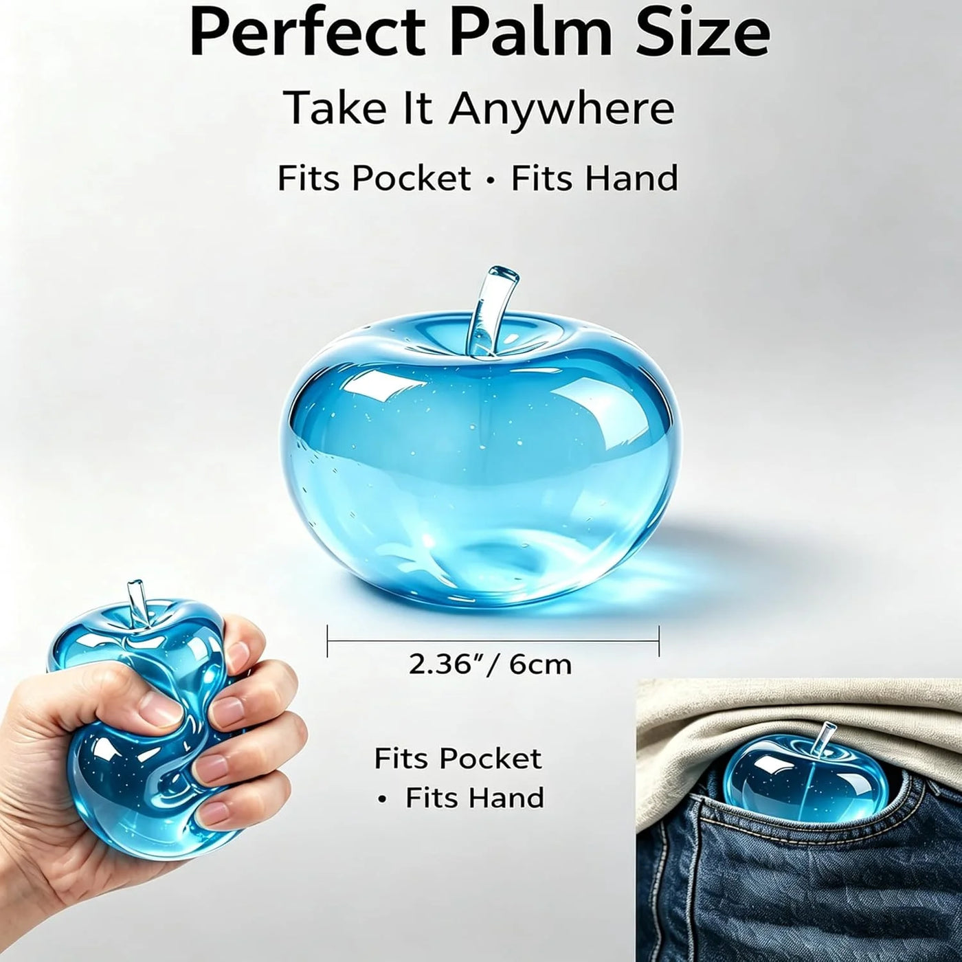 Apple Squish Toys, Blue Fruit Taba Squish Toys, Stress Balls, Gifts
