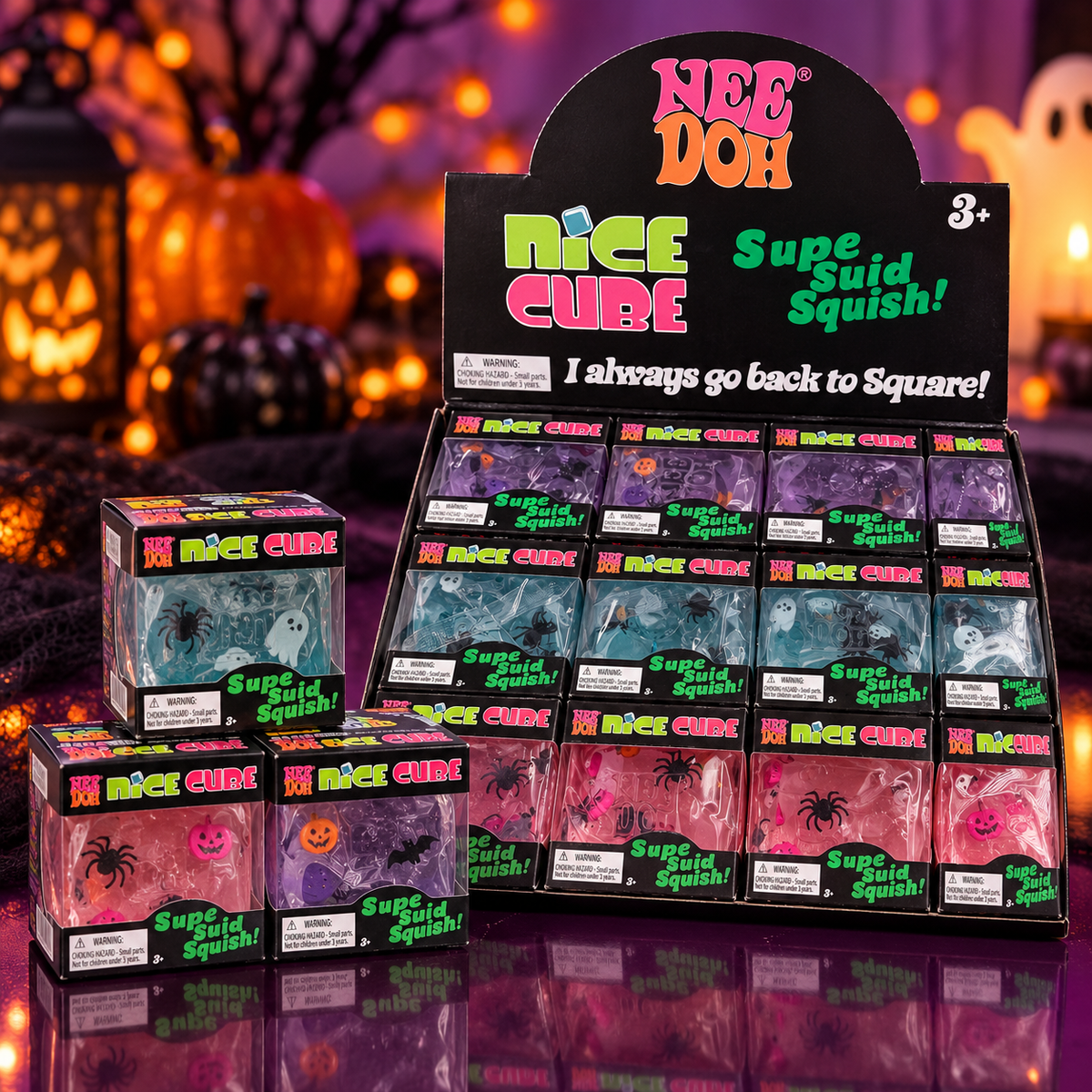 Nice Cube Halloween Squishy – Pumpkin & Ghost Designs