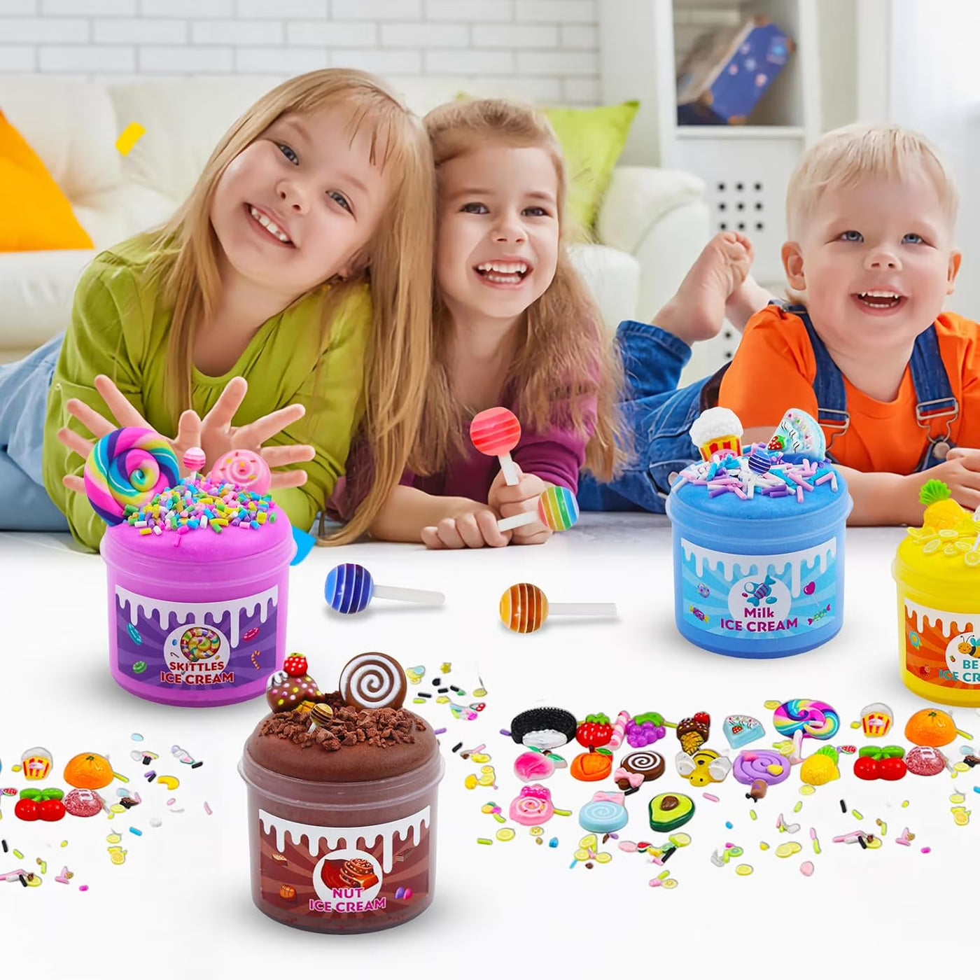 10 Pack Butter Slime Kit, Party Favor Supplies, Super Soft, Non-Sticky, Goody Bag Toy, Prize for Girl and Boys, Christmas Stocking Stuffers