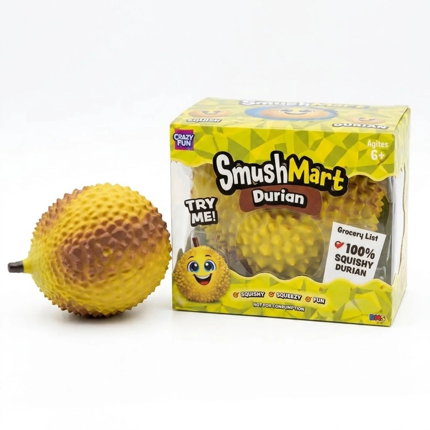 Durian Squish Toys, Soft Squeeze Toys, Stress Relief Ball, Fun Novelty Gift for Kiddo Teens Adults