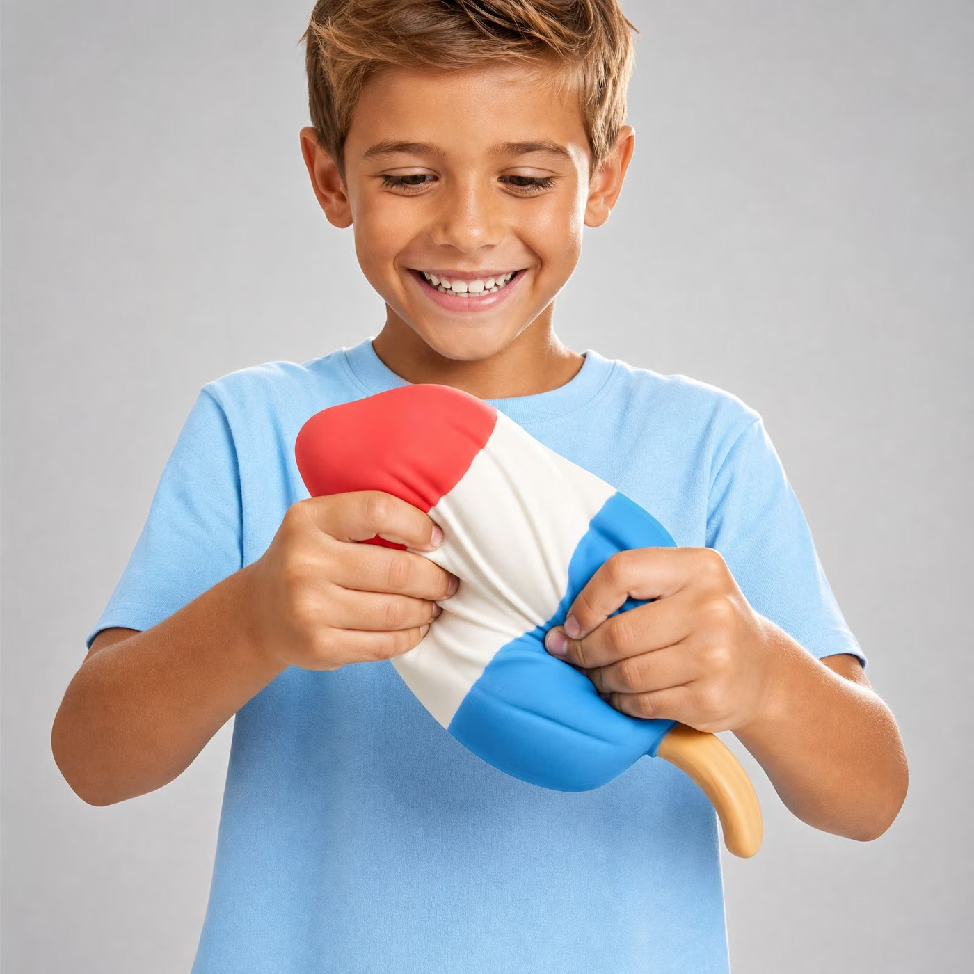 Jumbo Ice Cream Squish Popsicle Toys, 9" Taba Red Blue White Squish Toys, Stress Ball, Idea Gift