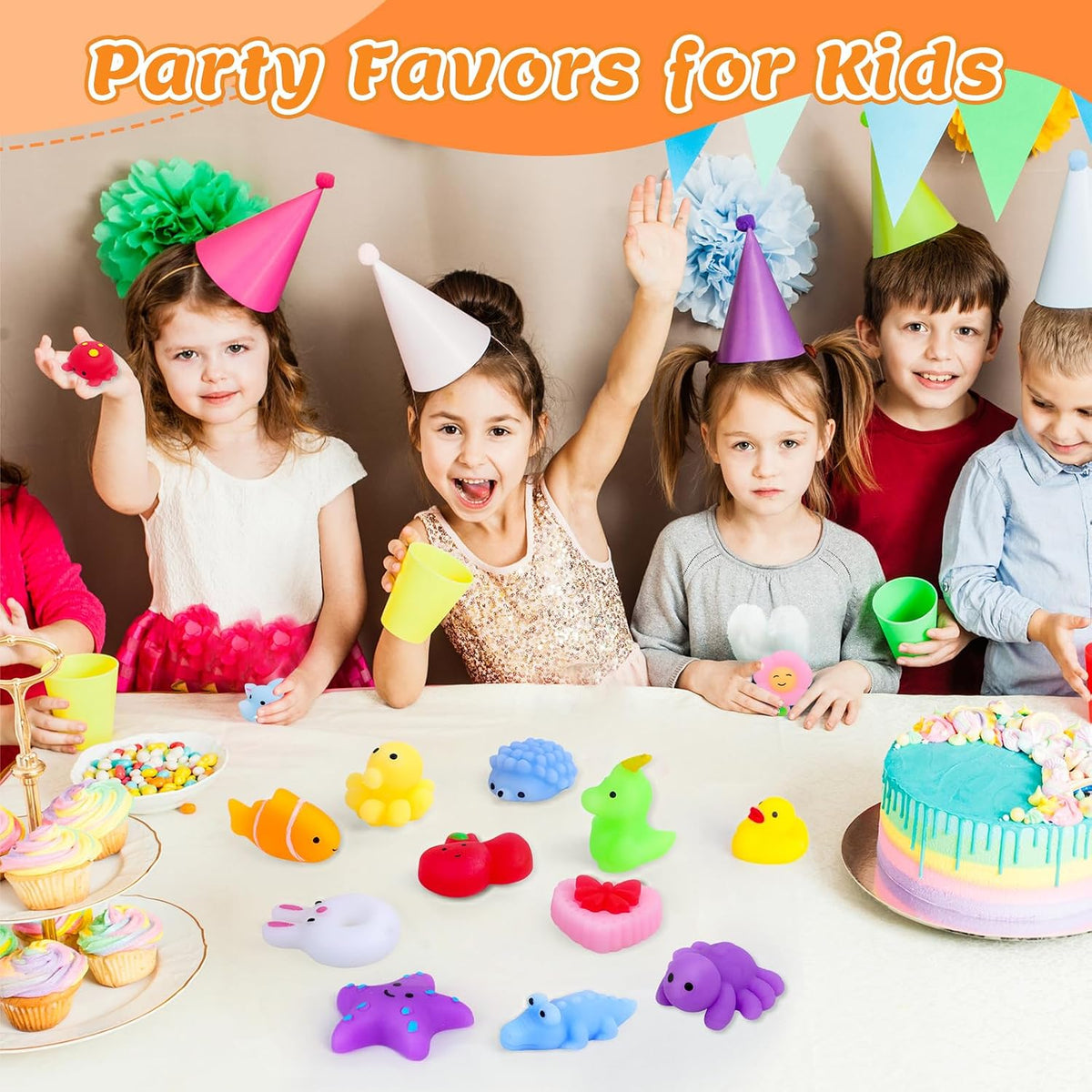 40 Pack Squishy Toys, Mochi Squishy for Kids, Kawaii Squishies