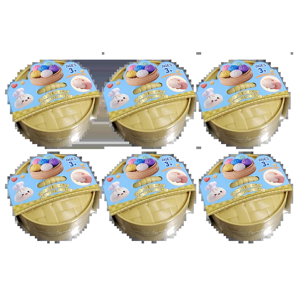 Colorful Flash Dumpling Squishes Stress Balls Reusable Low Rebound Decompression Toys Dough Ball Unique Home Decoration Gifts