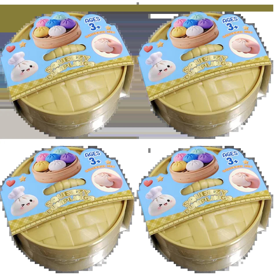 Colorful Flash Dumpling Squishes Stress Balls Reusable Low Rebound Decompression Toys Dough Ball Unique Home Decoration Gifts