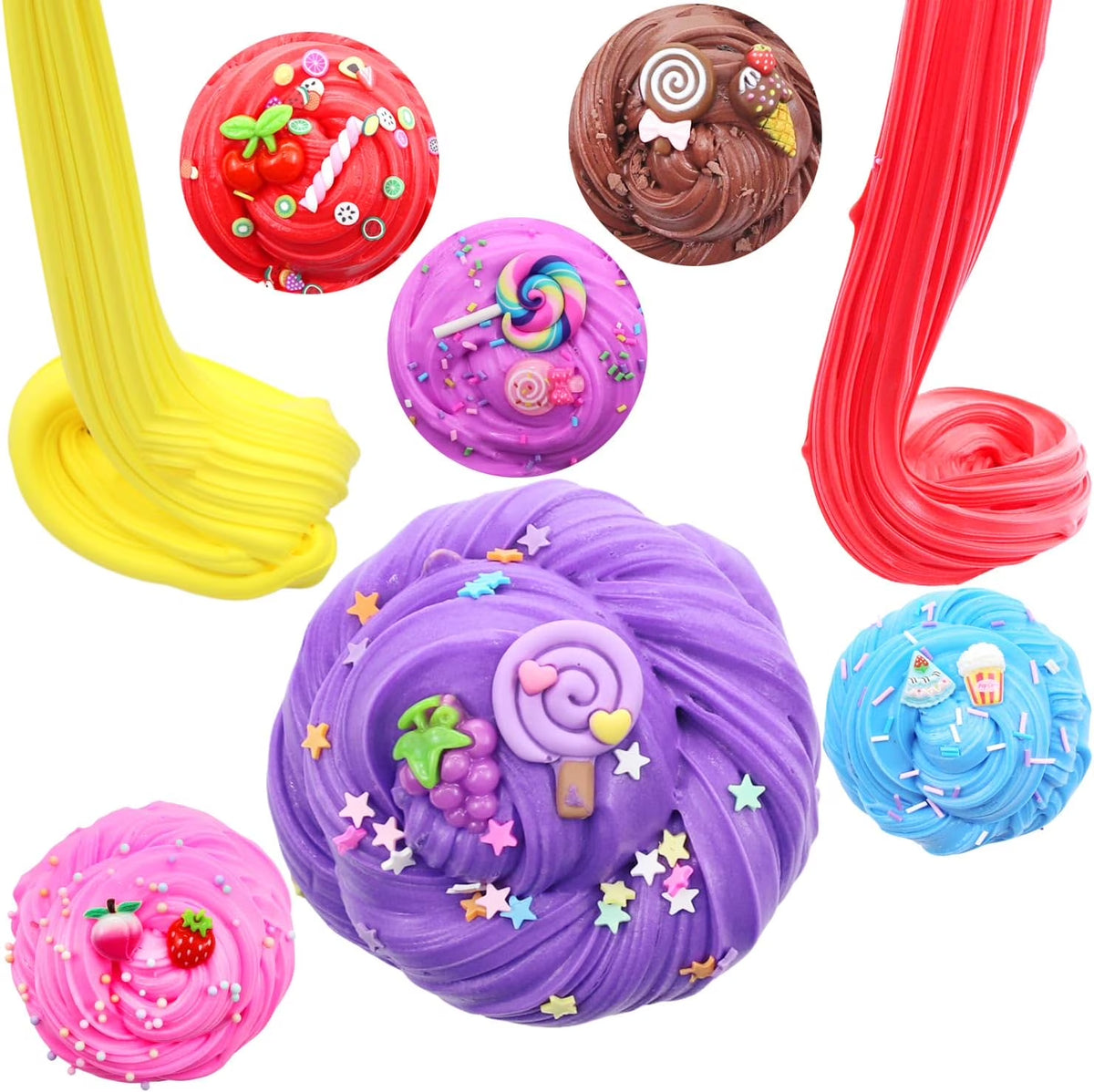 10 Pack Butter Slime Kit, Party Favor Supplies, Super Soft, Non-Sticky, Goody Bag Toy, Prize for Girl and Boys, Christmas Stocking Stuffers